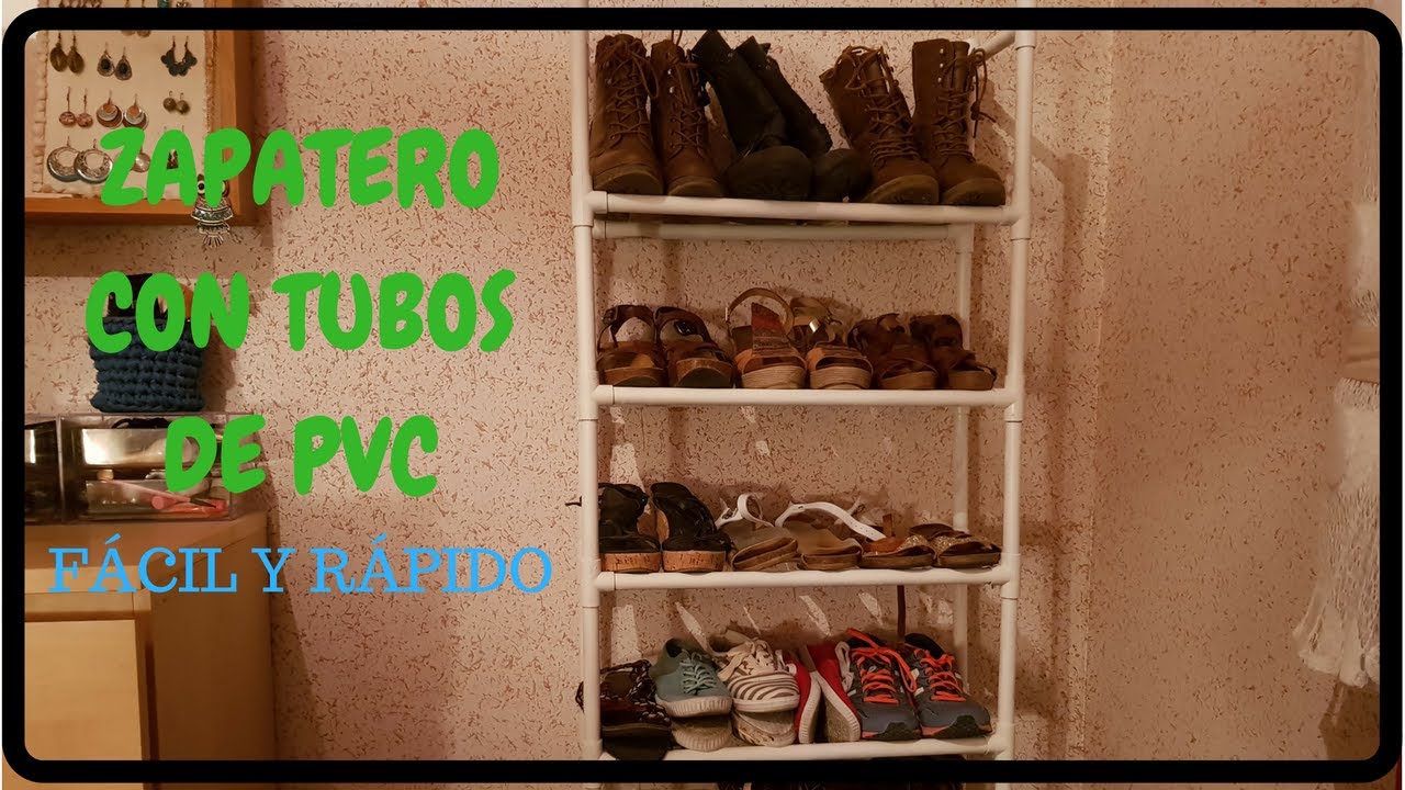 ZAPATERO DIY con TUBOS DE PVC fácil y rápido