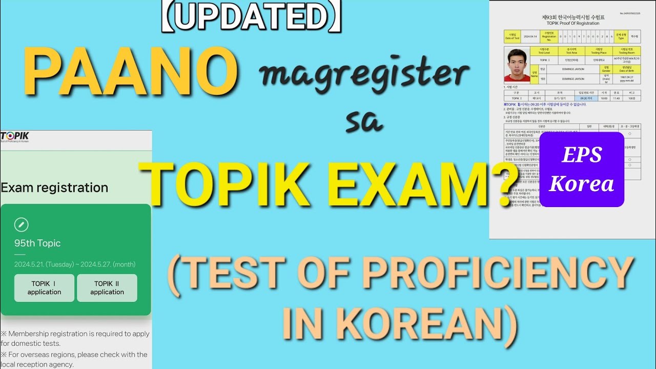 【UPDATED】 HOW TO REGISTER FOR TOPIK EXAM | TEST OF PROFICIENCY IN KOREAN | EPS WORKER | JAYSUNDAY TV