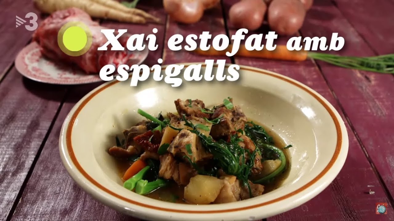 Xai estofat amb espigalls