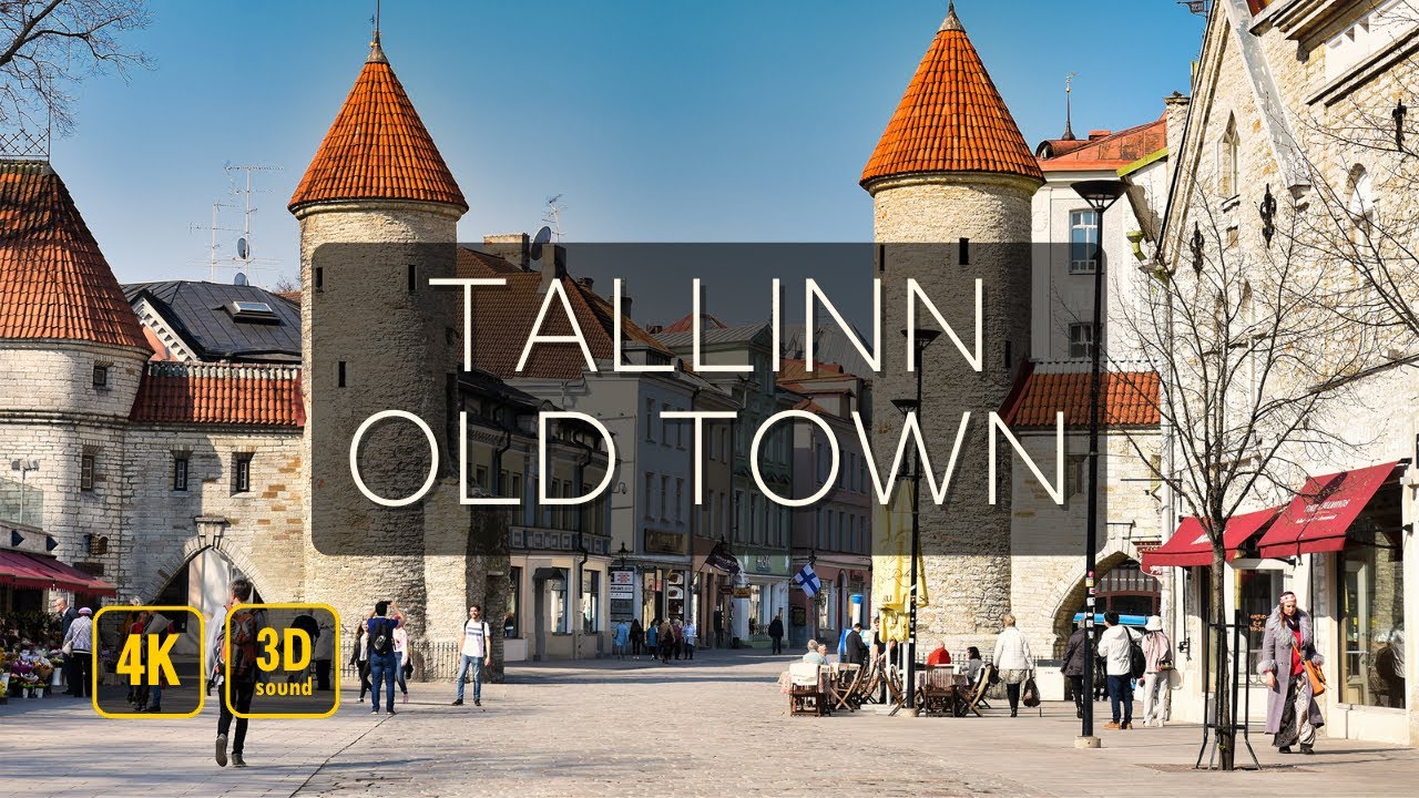 Tallinn Old Town walk | April 2023 | 4K 60 | 3D Sound