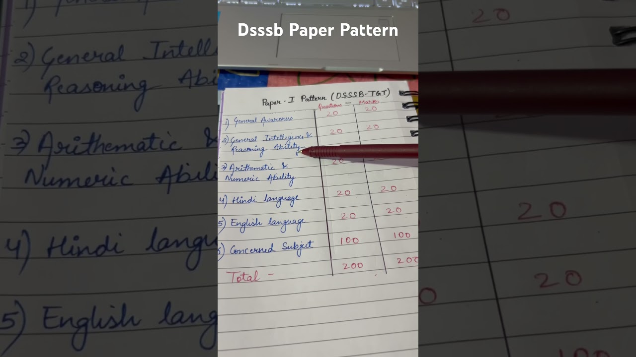 Dsssb paper pattern #dsssb #dsssbpaper1 #teachingexams #youtubeshorts #trending