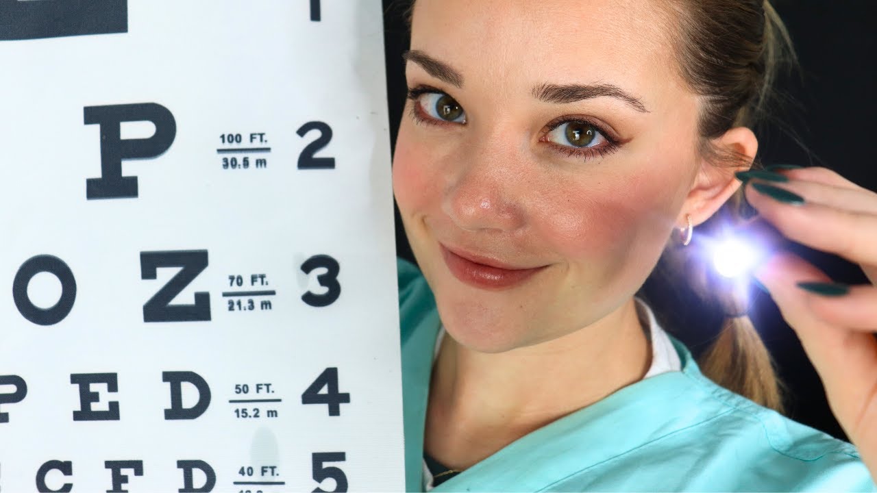 ASMR EYE DOCTOR Exam & Glasses Fitting ROLEPLAY! Gloves, Light, Ear To Ear Whispers