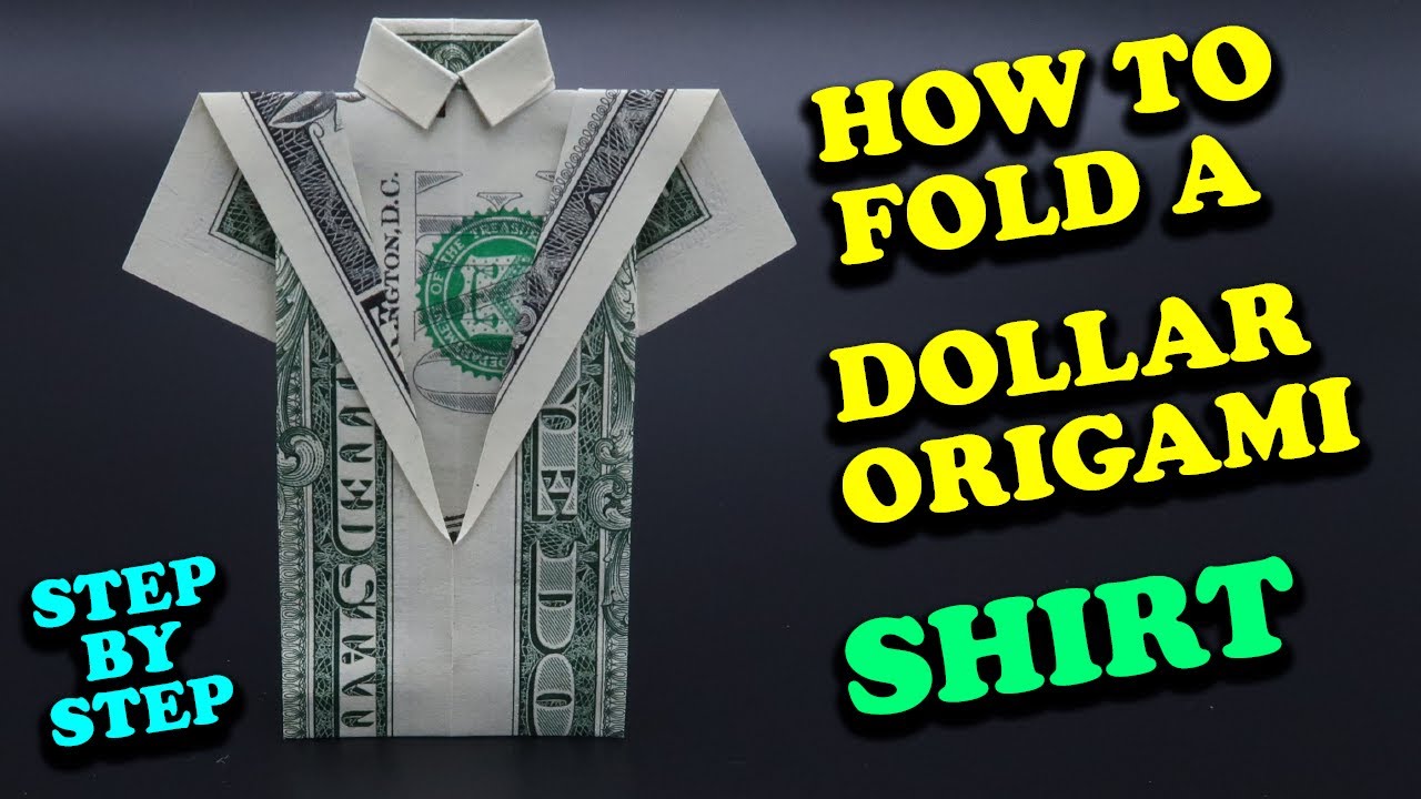 Dollar Origami Shirt | How To Fold A Dollar Origami Shirt With A 1 Dollar Note