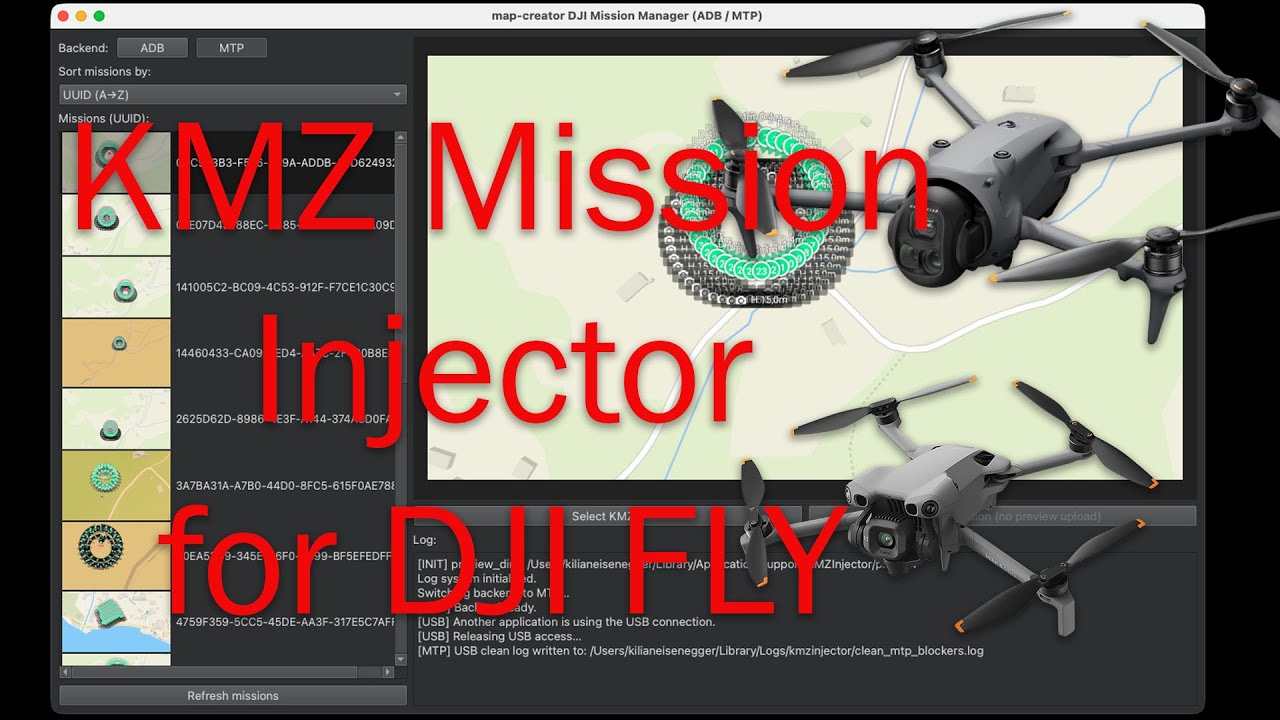 DJI KMZ Injector, upload KMZ missions into DJI FLY with just some clicks!