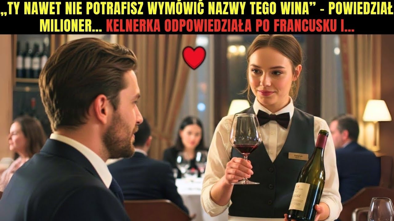 „Nawet nie potrafisz wymówić nazwy tego wina” – powiedział milioner…Kelnerka odpowiedziała po