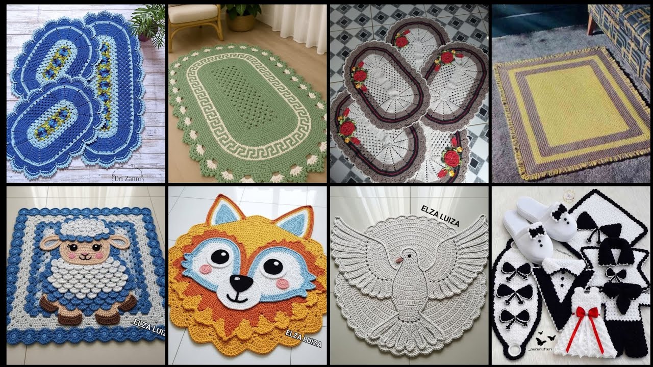 Gorgeous amazing beautiful crochet pattern of floor & mat designs ideas 