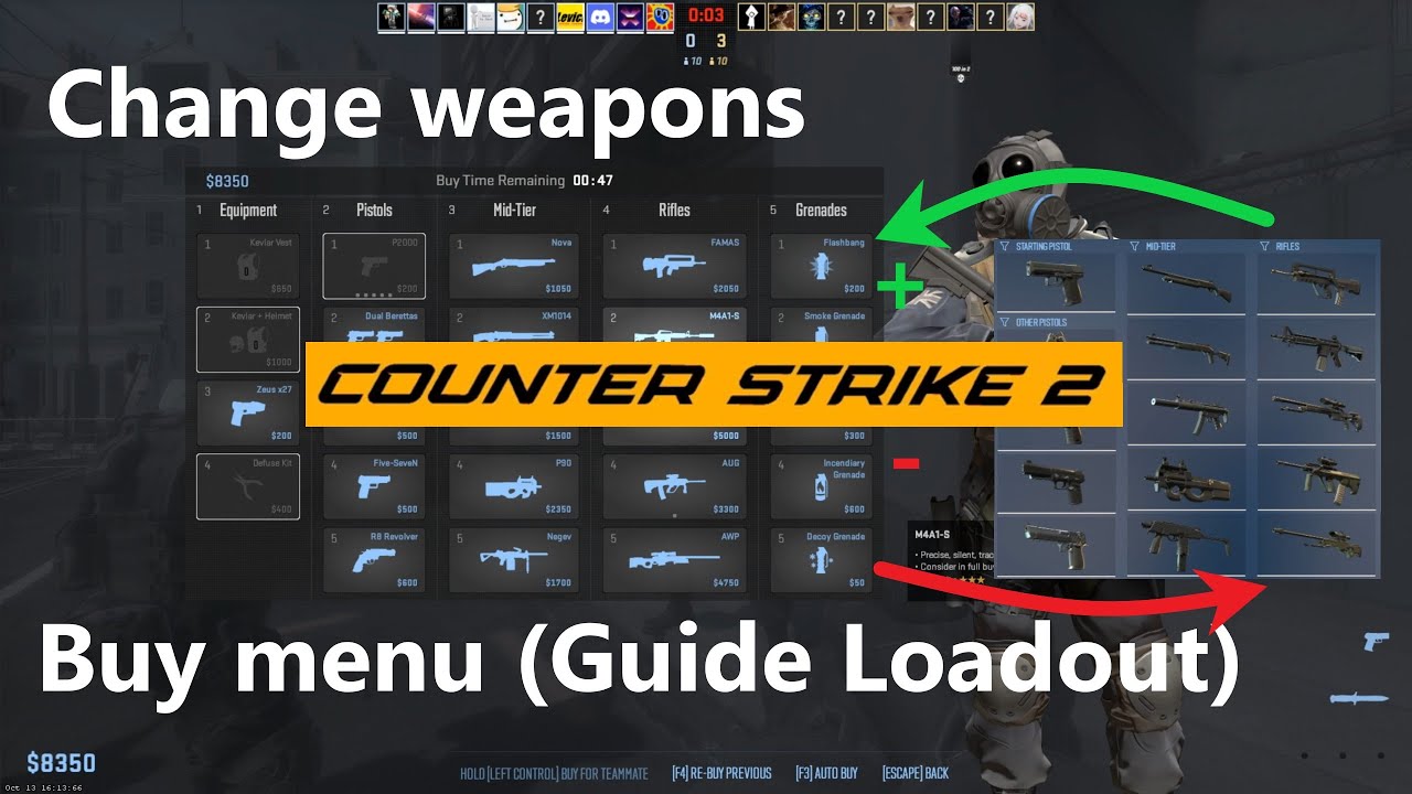 Как добавить оружие в меню покупки CS2 | Руководство по снаряжению инвентаря Counter Strike 2 (2023)
