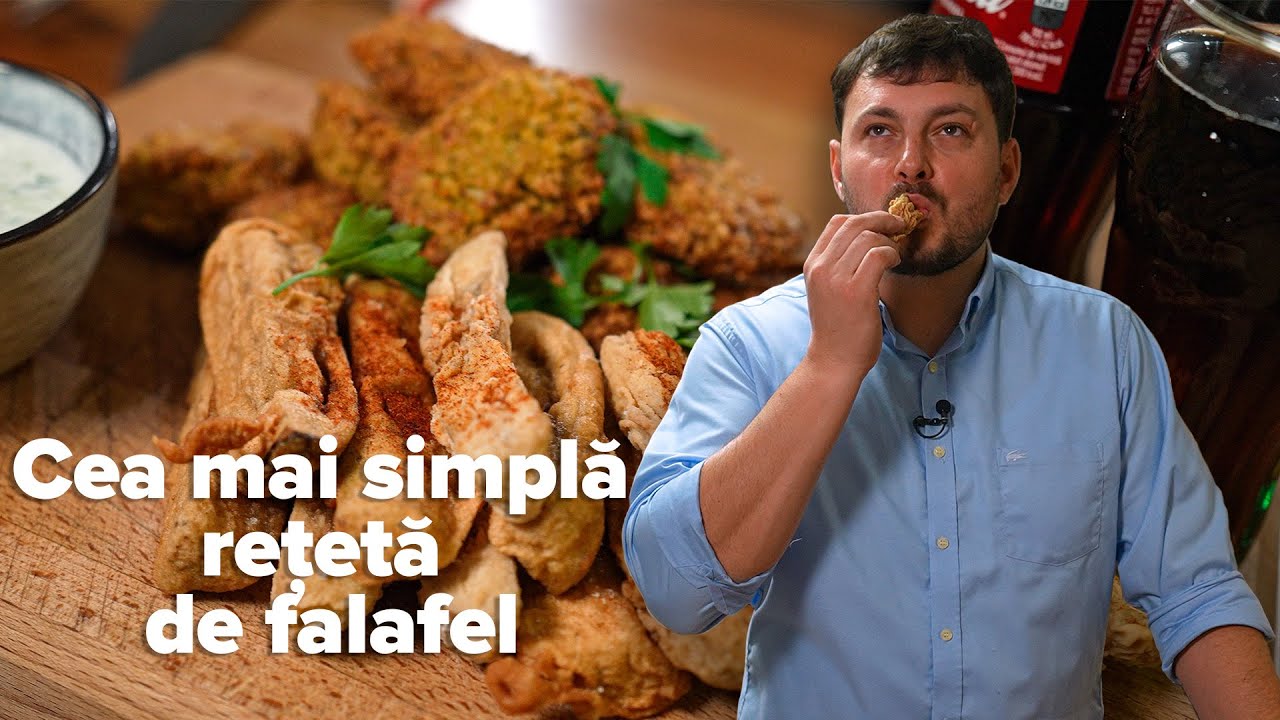 Falafel și vânătă crocantă cu sos tzatziki