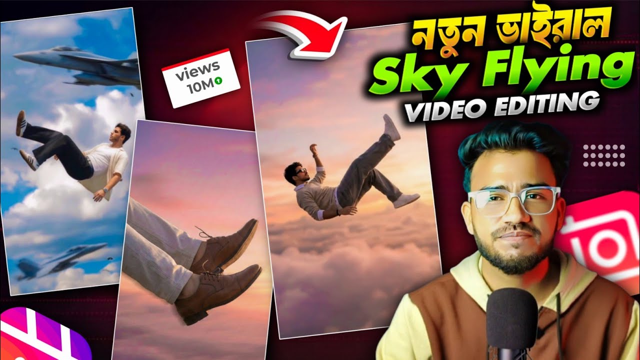 New Instagram Tranding Man Flying For Sky Video Editing | How To Make Ai Videos Of Flying In The Sky