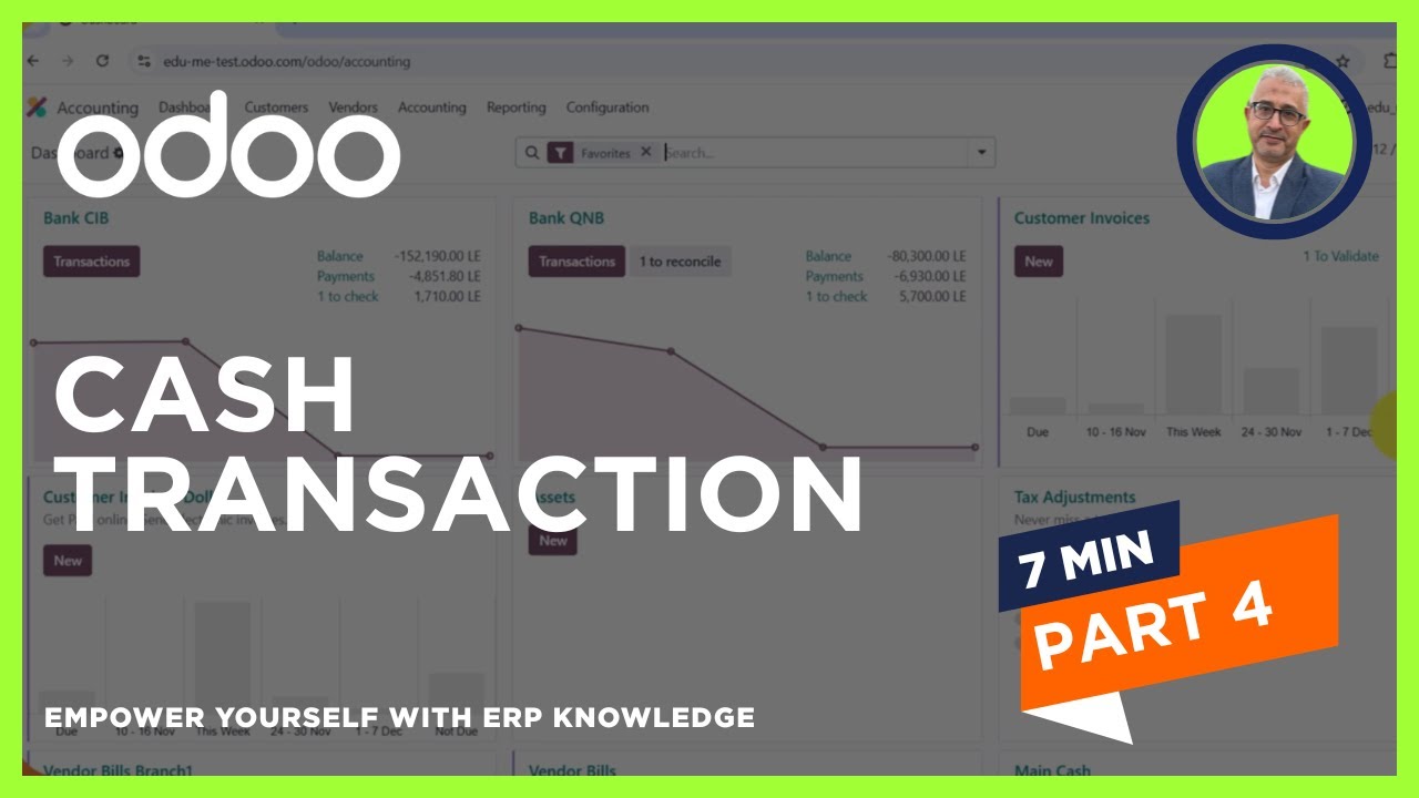 Using cost centers in cash transactions - استخدام مراكز التكلفة فى معاملات الخزينة فى أودوو 18