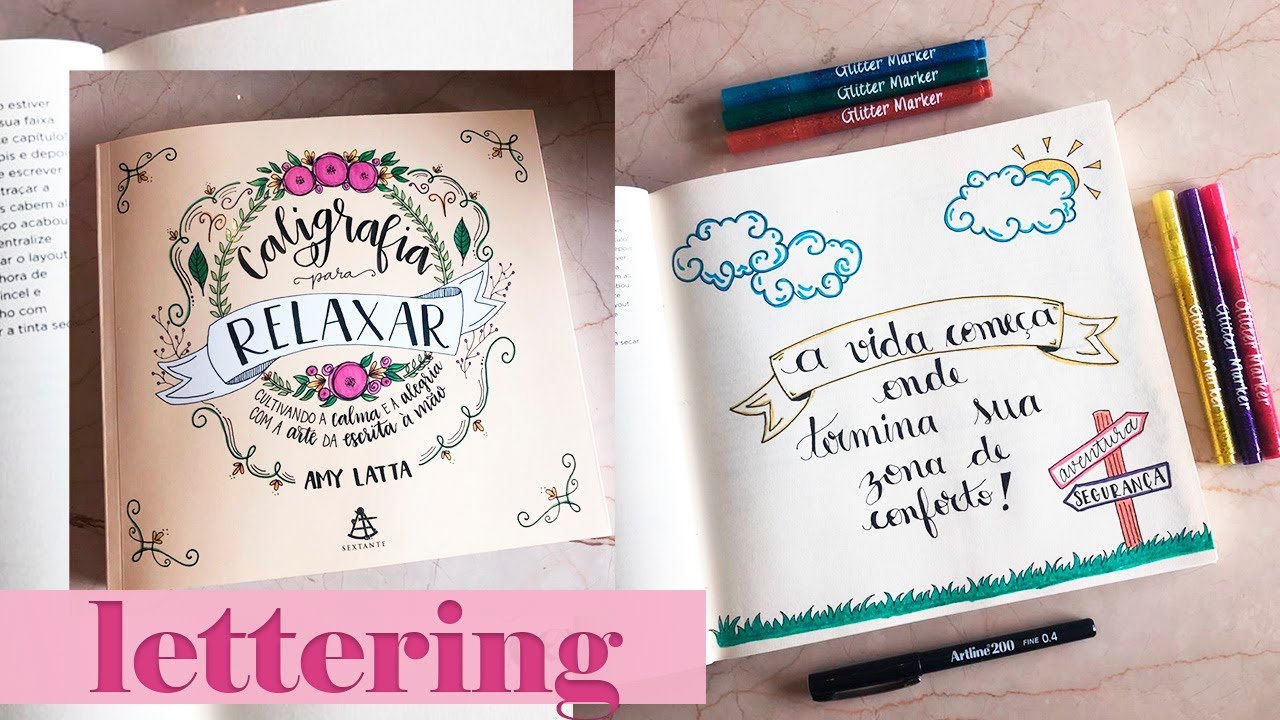 VEDA #9 Caligrafia para Relaxar, Banners ♡ Lição 3 | Estação Fofa Shop