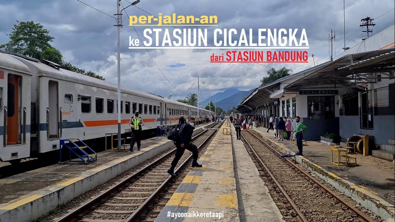 One Hour Trip by Train to Stasiun CICALENGKA Station fr Bandung Sta ✔ Kereta KRD Lokal Bandung Raya