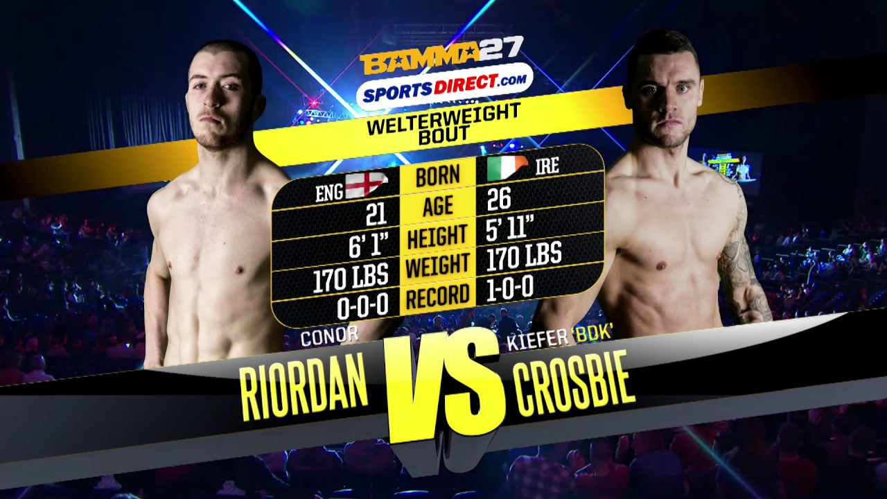 BAMMA 27: Conor Riordan vs Kiefer Crosbie