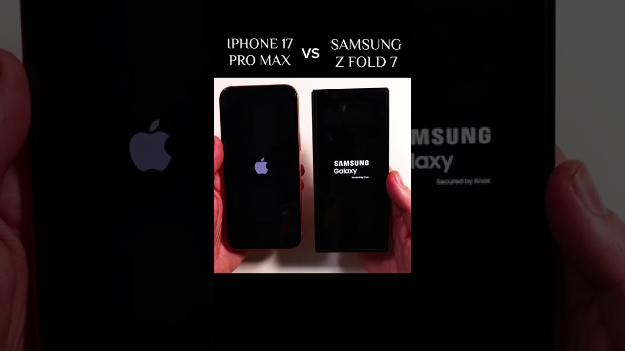 iPhone 17 Pro Max vs. Samsung Z Fold 7 🔥 Bottom Up Test & Design Check! 📲#shorts #reels