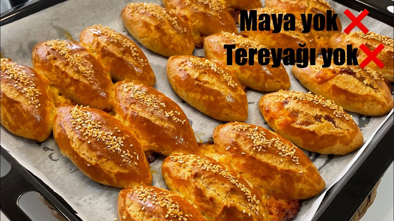 Maya yok❌ Tereyağ yok ❌Sıvıyağlı poğaça tarifi 💯