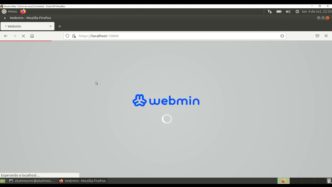 Presentación de Webmin