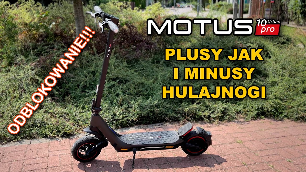 MOTUS PRO 10 URBAN miejska hulajnoga elektryczna plusy i minusy oraz jak odblokować max prędkość