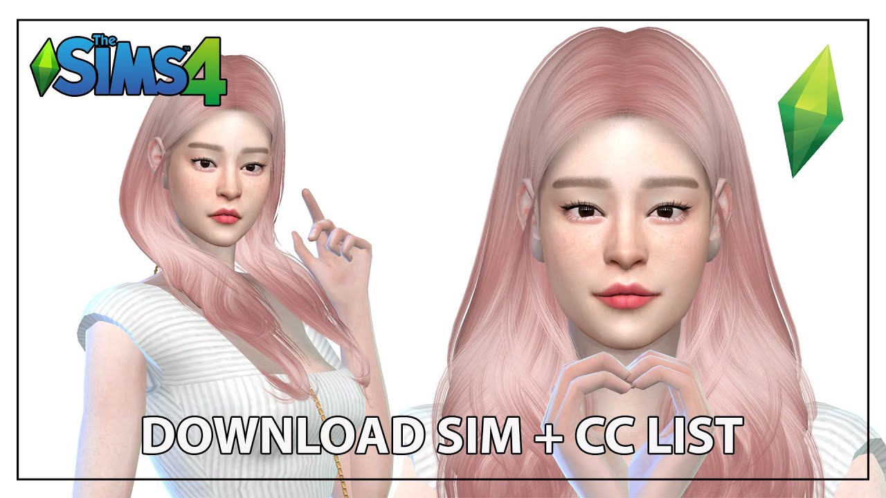 The Sims 4 IZ*ONE MINJOO CAS Speed Edit ( Download Sim + CC List) Korean Idol