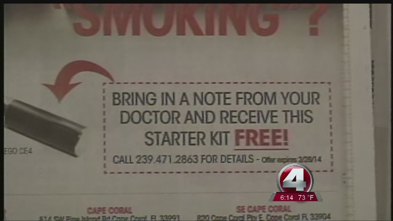 Controverisal Naples Vapor ad offers free e-cigarettes with doctors note