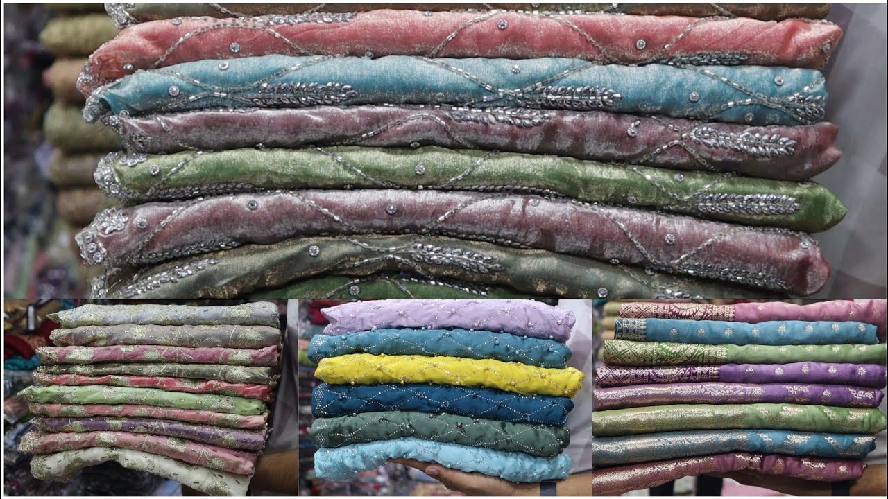 Calcutta heavy Stone Work Banaras sarees offer