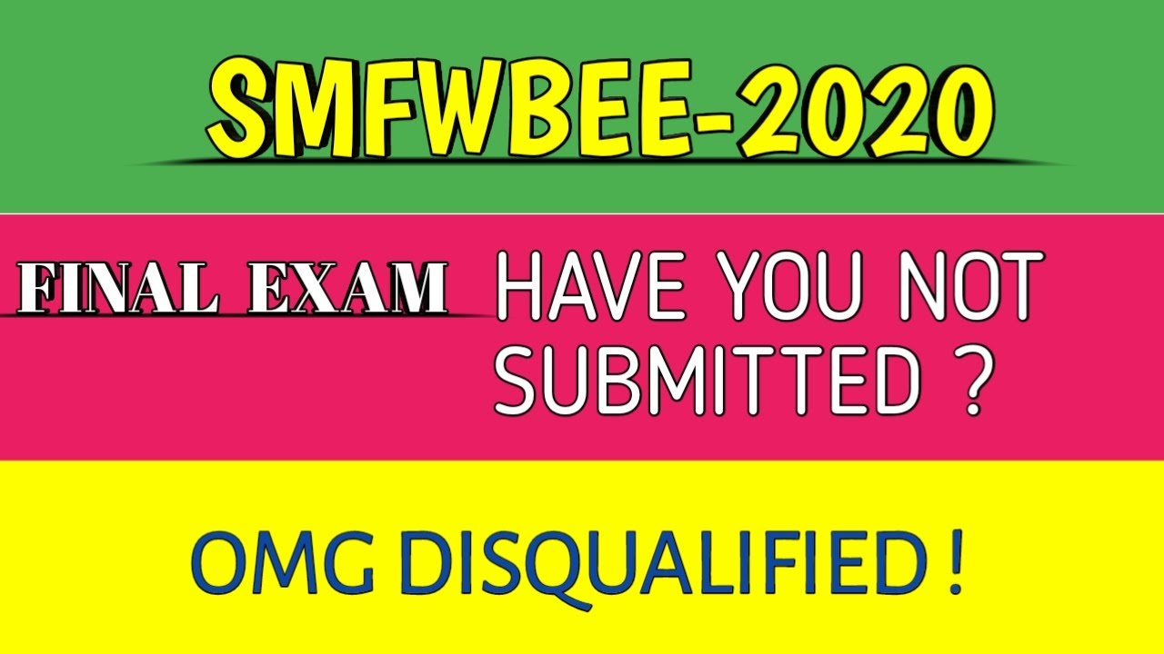 Have you not submitted the paper ?? Are you disqualified !!!