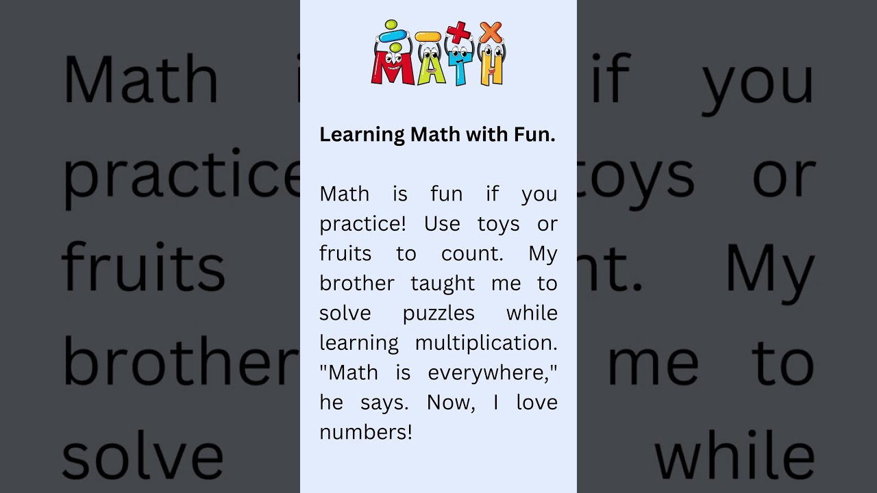 Learning Math with Fun 🙂 #LearnEnglish #EnglishThroughStories #EnglishPractice #SpeakEnglish
