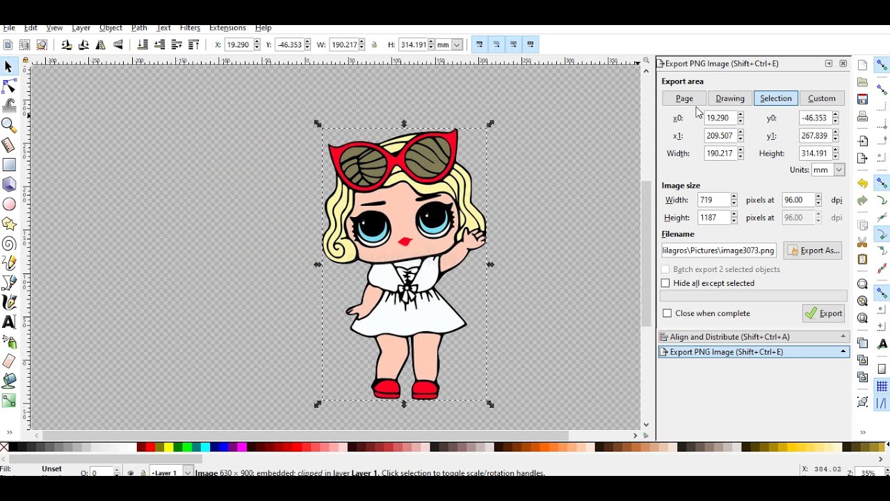How to remove a background in inkscape