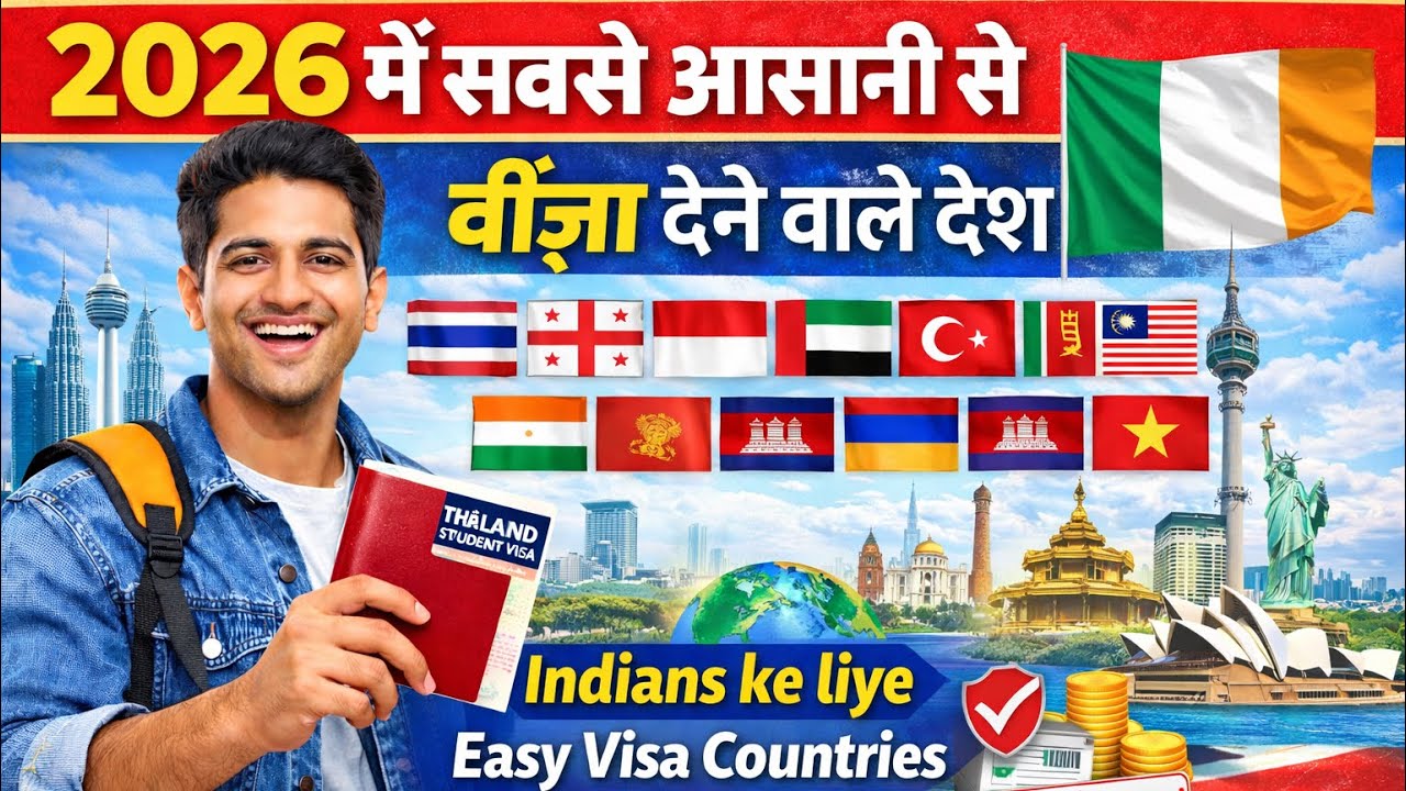 2026 में सबसे आसानी से वीज़ा देने वाले देश 🌍 | Easy Visa Countries for Indians | Full Guide Hindi