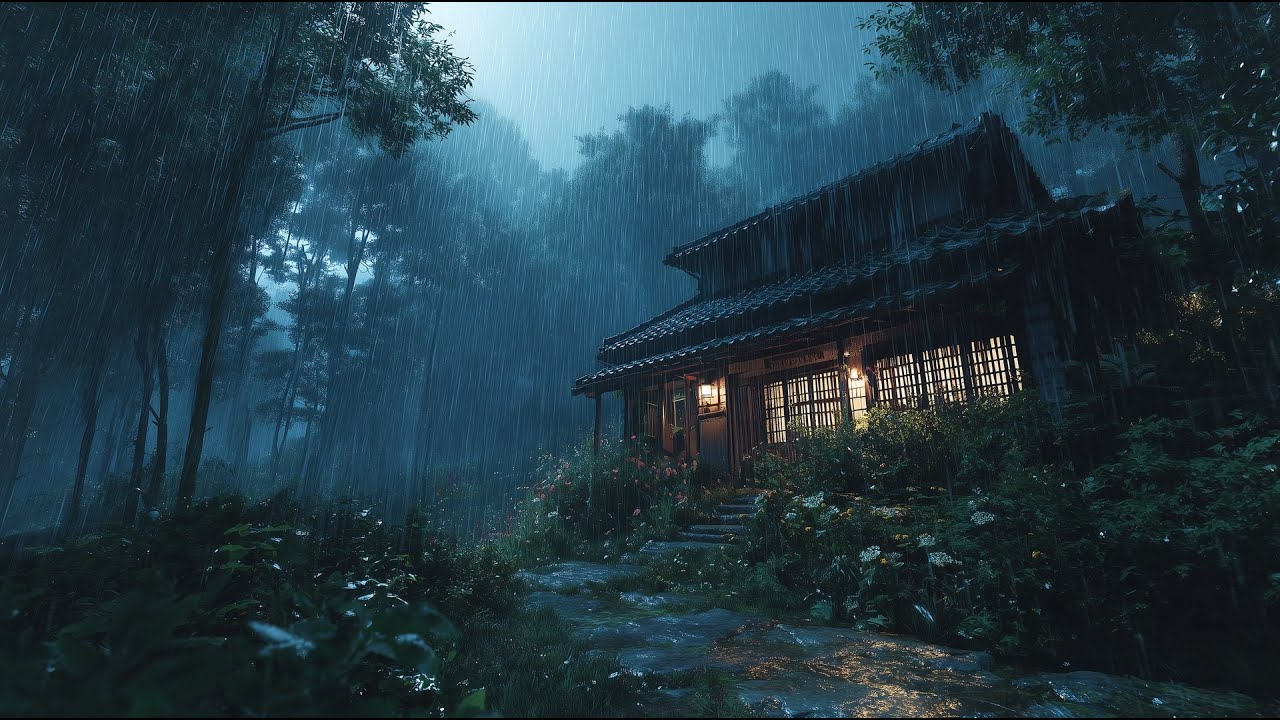 Night Rain Ambience for Deep Rest - Relax Mind & Body | Study, Relax & Focus