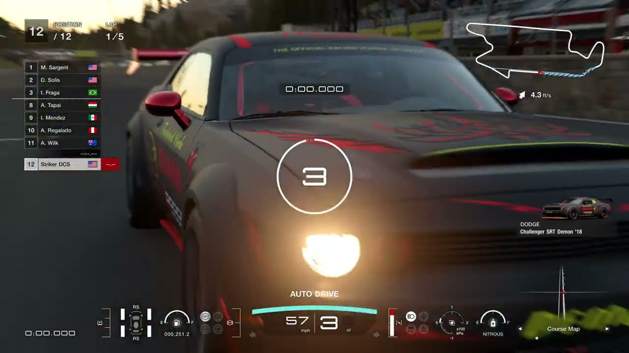 GT7 - American Muscle - Dodge Challenger SRT Demon '18 - American Clubman Cup 700 - Trial Mountain