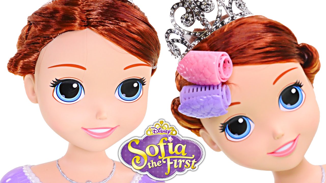 Cabeza de Estilo Princesa Sofia que Habla ♚ Como Peinar y Rizar El Cabello de Una Princesa Disney