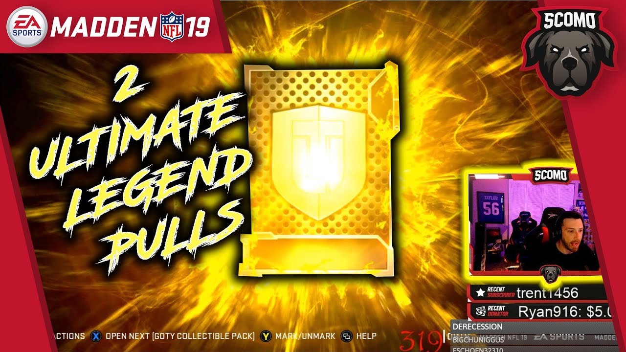 2 Full Ultimate Legend Pulls!  Every Ultimate Legend Pack in Store!  Madden NFL 19