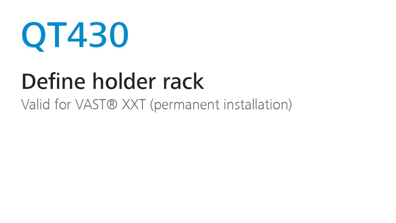 QT430 &ndash; Define holder rack