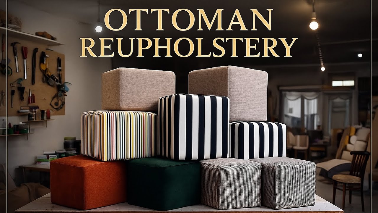 Ottoman Reupholstery | Custom Upholstery Work by pinik.63