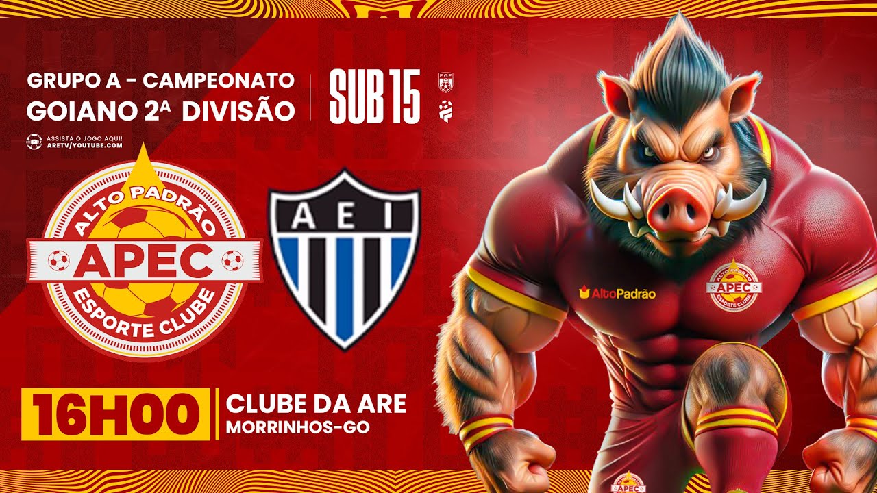 ARETV OFICIAL - CAMPEONATO GOIANO SUB15 SEGUNDA DIVISÃO - ALTO PADRÃO E.C. X A.E. INDEPENDÊNCIA!