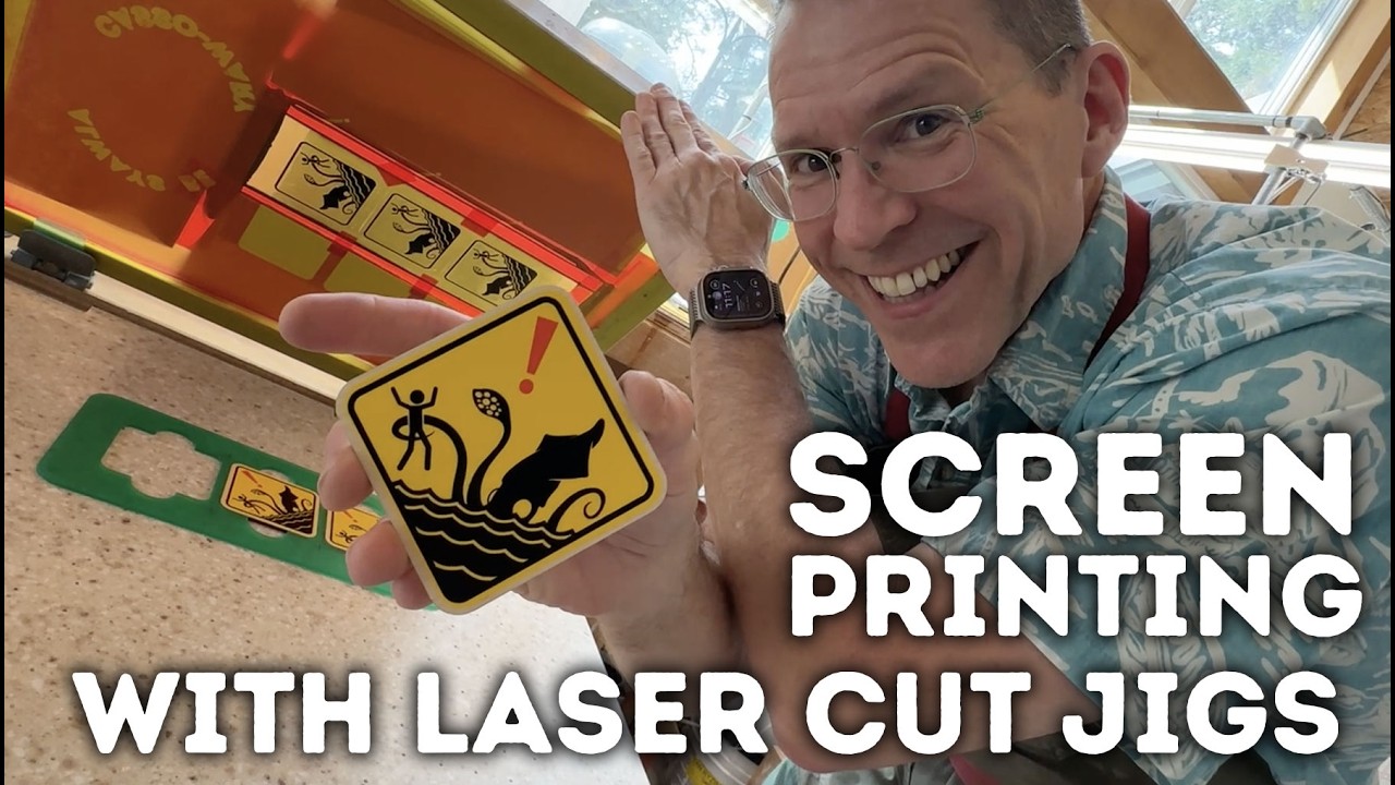 Screen Printing on wood with Laser cut Jigs! - Tiki Technical Tuesday