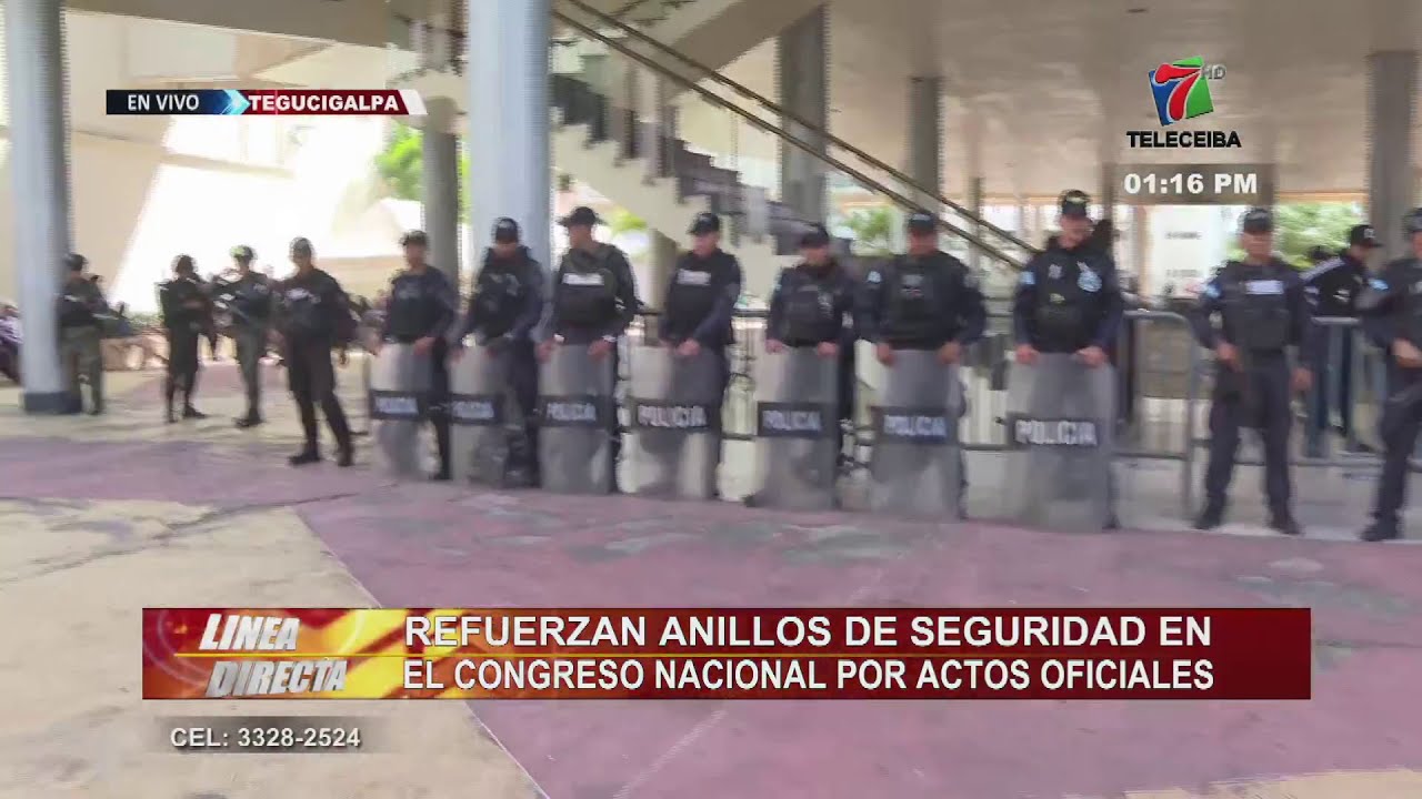 Refuerzan anillos de seguridad en el Congreso Nacional por actos oficiales