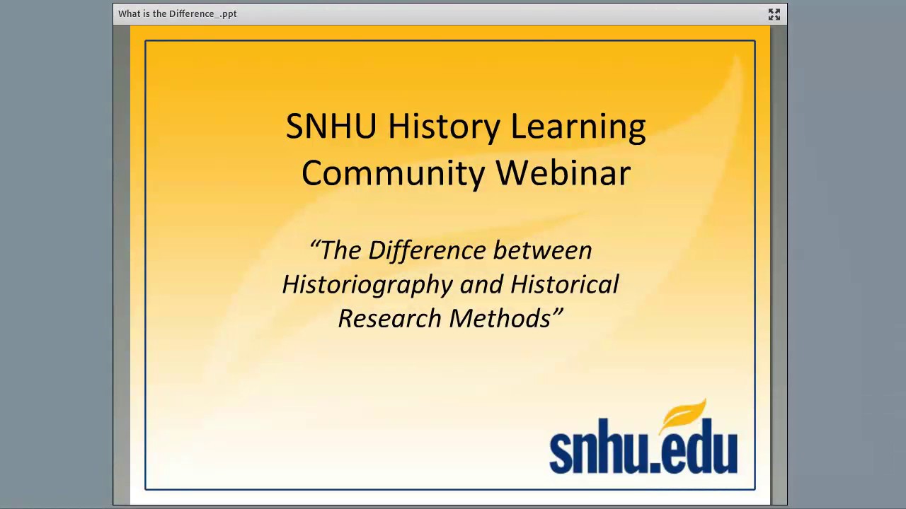 Historiography and Historical Research Methods - What is the Difference? CC