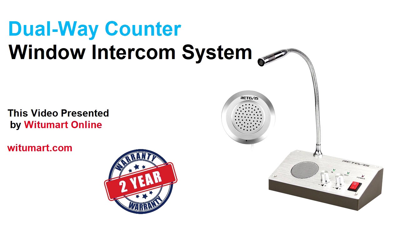 Dual-Way Counter Window Intercom System