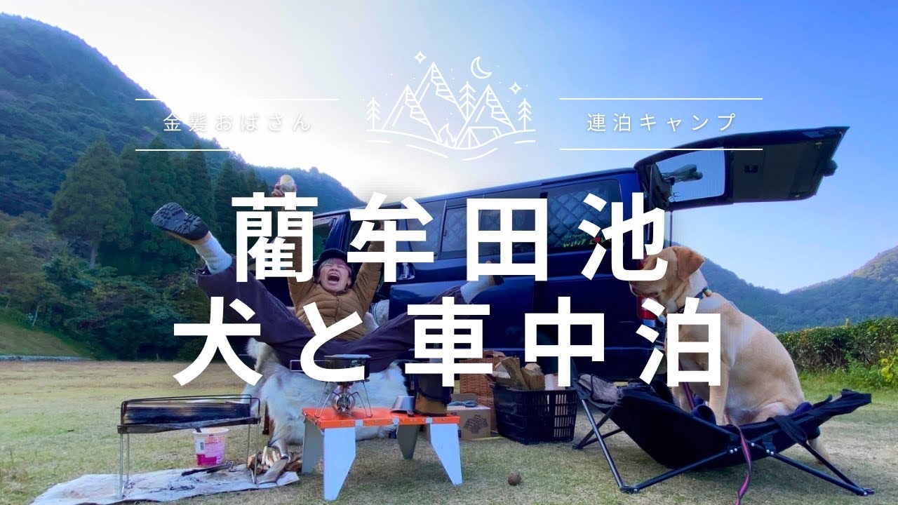 犬と車中泊キャンプ／藺牟田池自然公園キャンプ場／鹿児島県