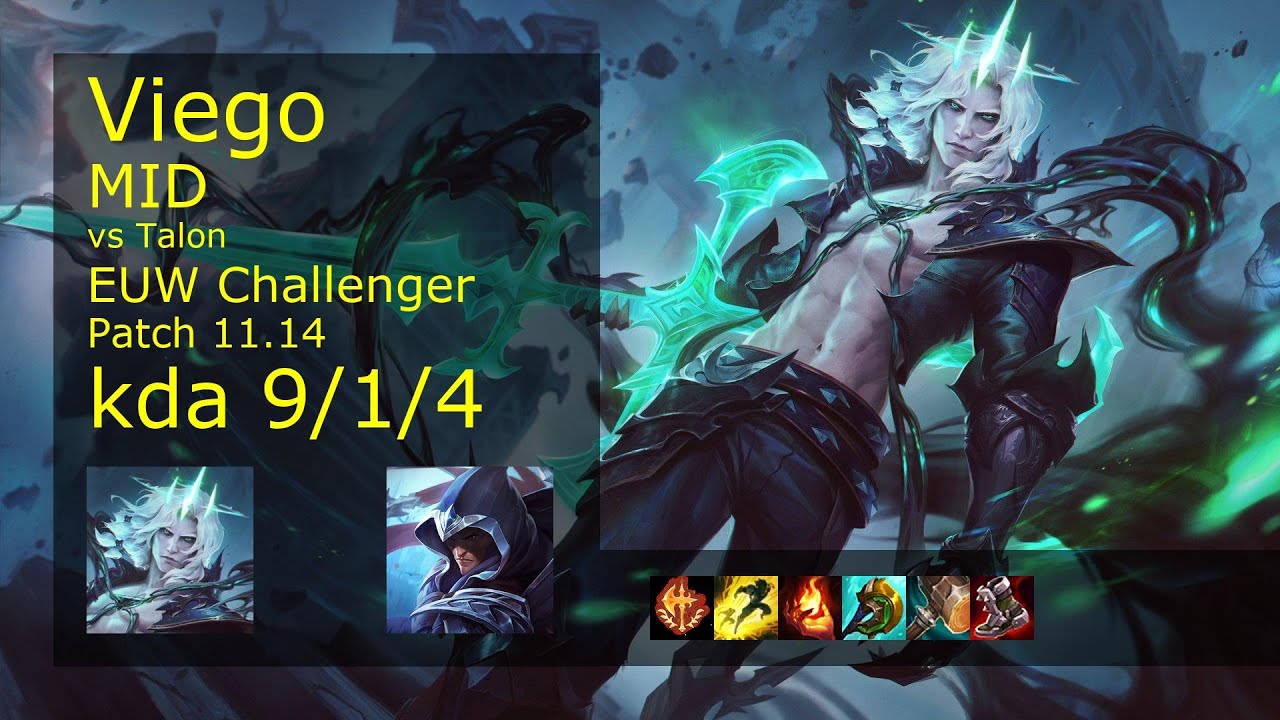 Viego Mid vs Talon - EUW Challenger 9/1/4 Patch 11.14 Gameplay