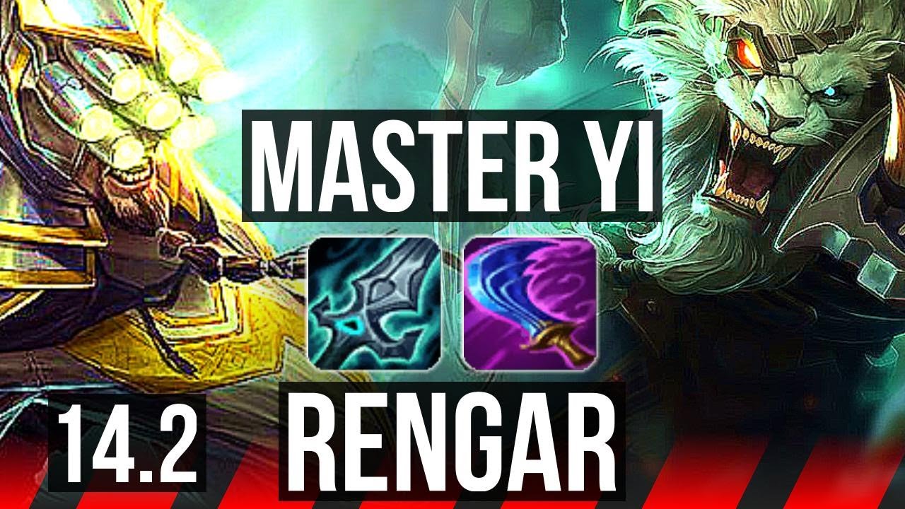 MASTER YI vs RENGAR (TOP) | Rank 2 Yi, Comeback, 1200+ games | KR Grandmaster | 14.2