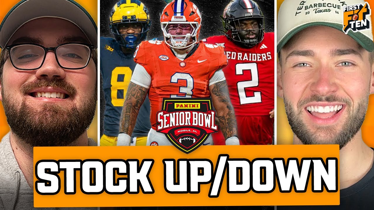 Senior Bowl Practice DAY 1 Stock Up Stock Down!! | First And Ten