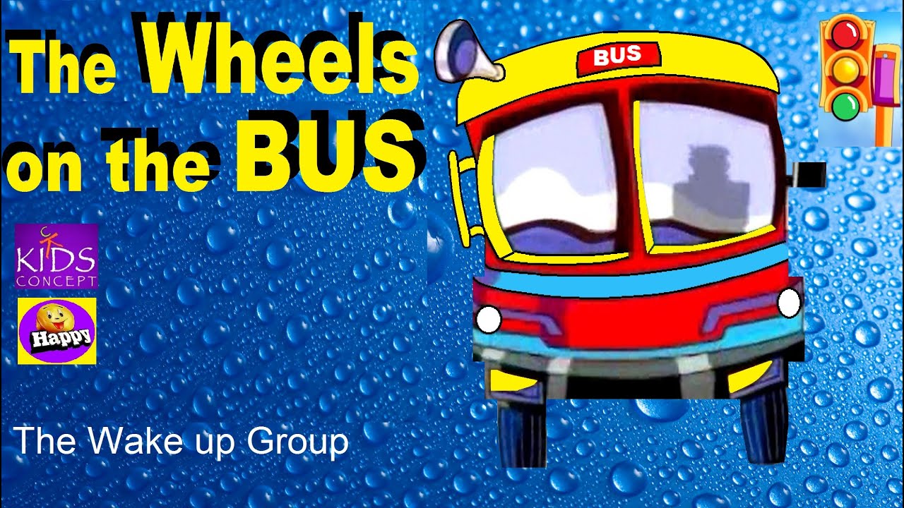 THE WHEELS ON THE BUS - with Lyrics - nursery rhymes