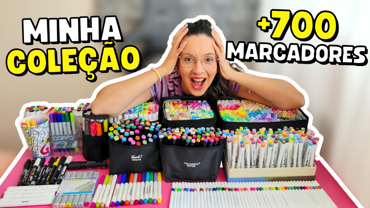 Minha COLEÇÃO de MARCADORES!!