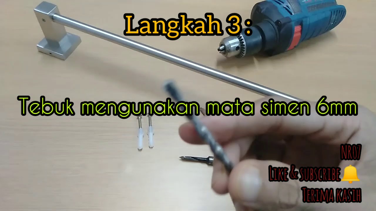 Cara menebuk lubang pada tiles/mozek, elak pecah #tiles #mozek #towelrack #diy