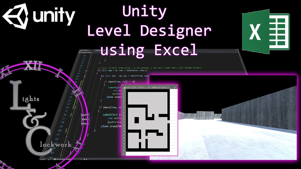 Unity Level Designer Using Excel!   Import CSVs!!