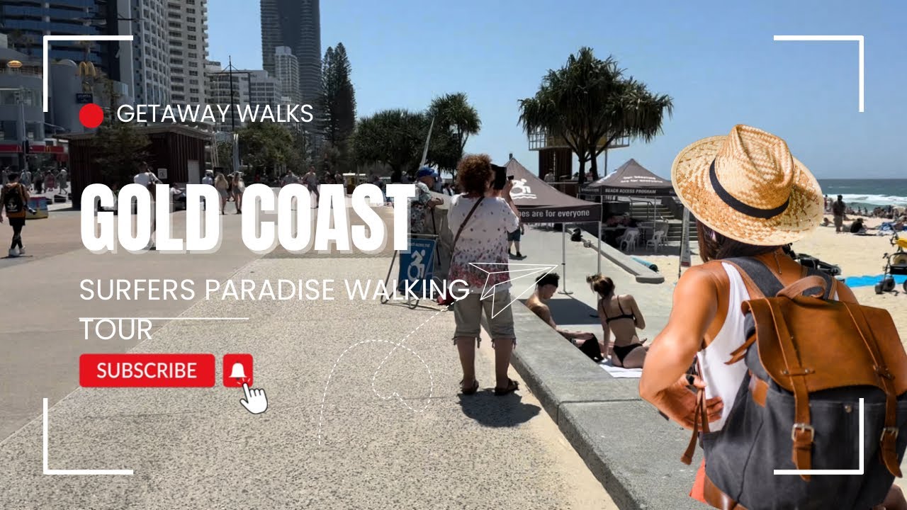 Gold Coast Australia Walking Tour 4K - Saturday Morning walk in Broadbeach, Surfers Paradise