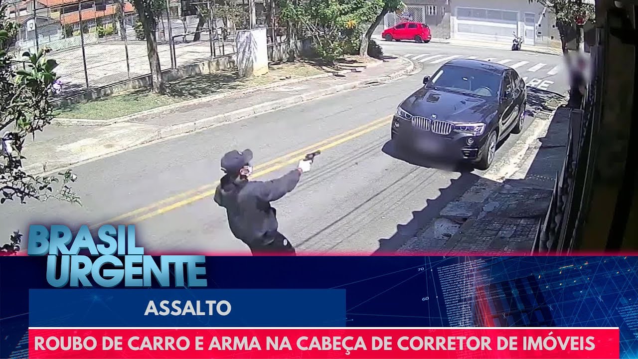 Roubo de carro de luxo e arma na cabeça de corretor de imóveis | Brasil Urgente