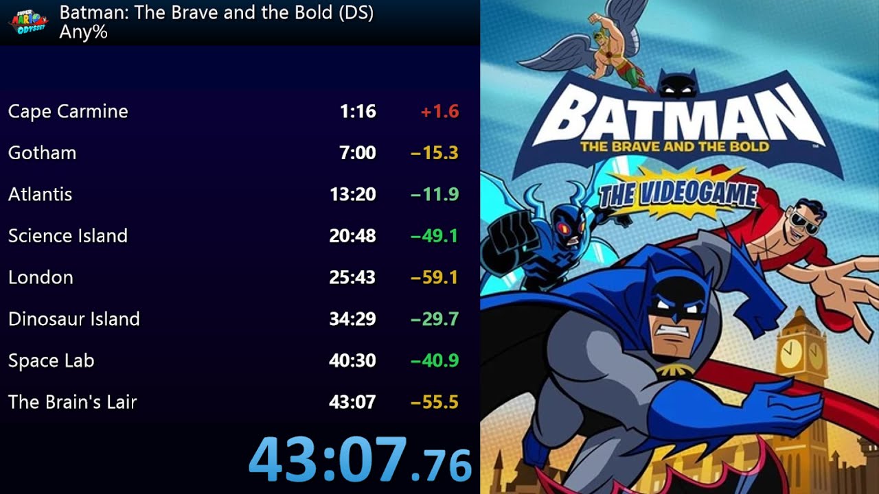 Batman: The Brave And The Bold (DS) Any% in 43:07 (World Record)